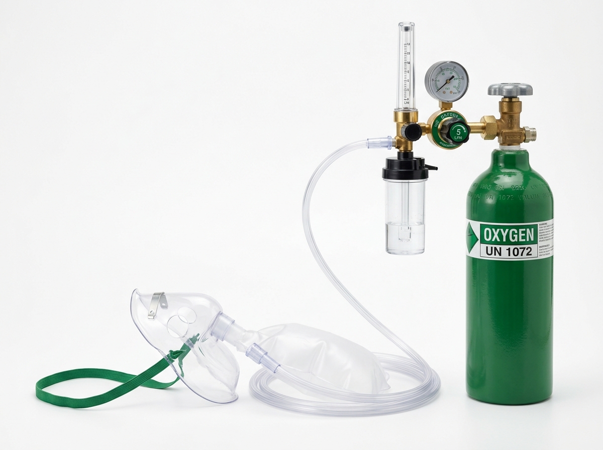 Medical Oxygen Cylinder with Mask & Flowmeter